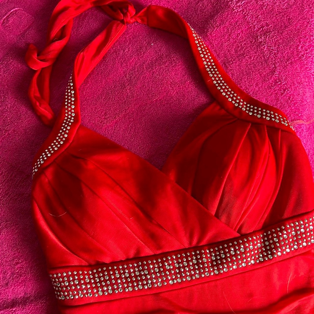 vtg y2k red dress going out!